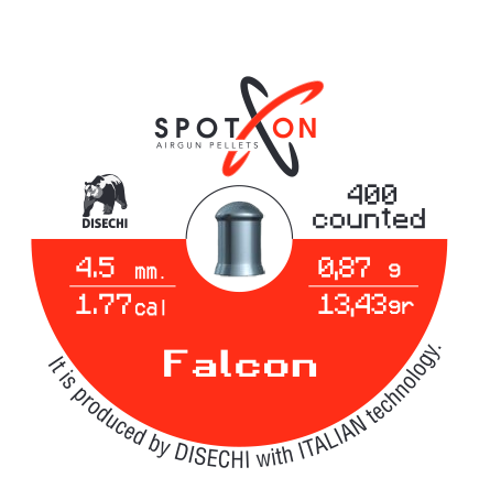 Spoton Falcon 4,5 mm Havalı Tüfek Saçması (13,43 Grain - 400 Adet)