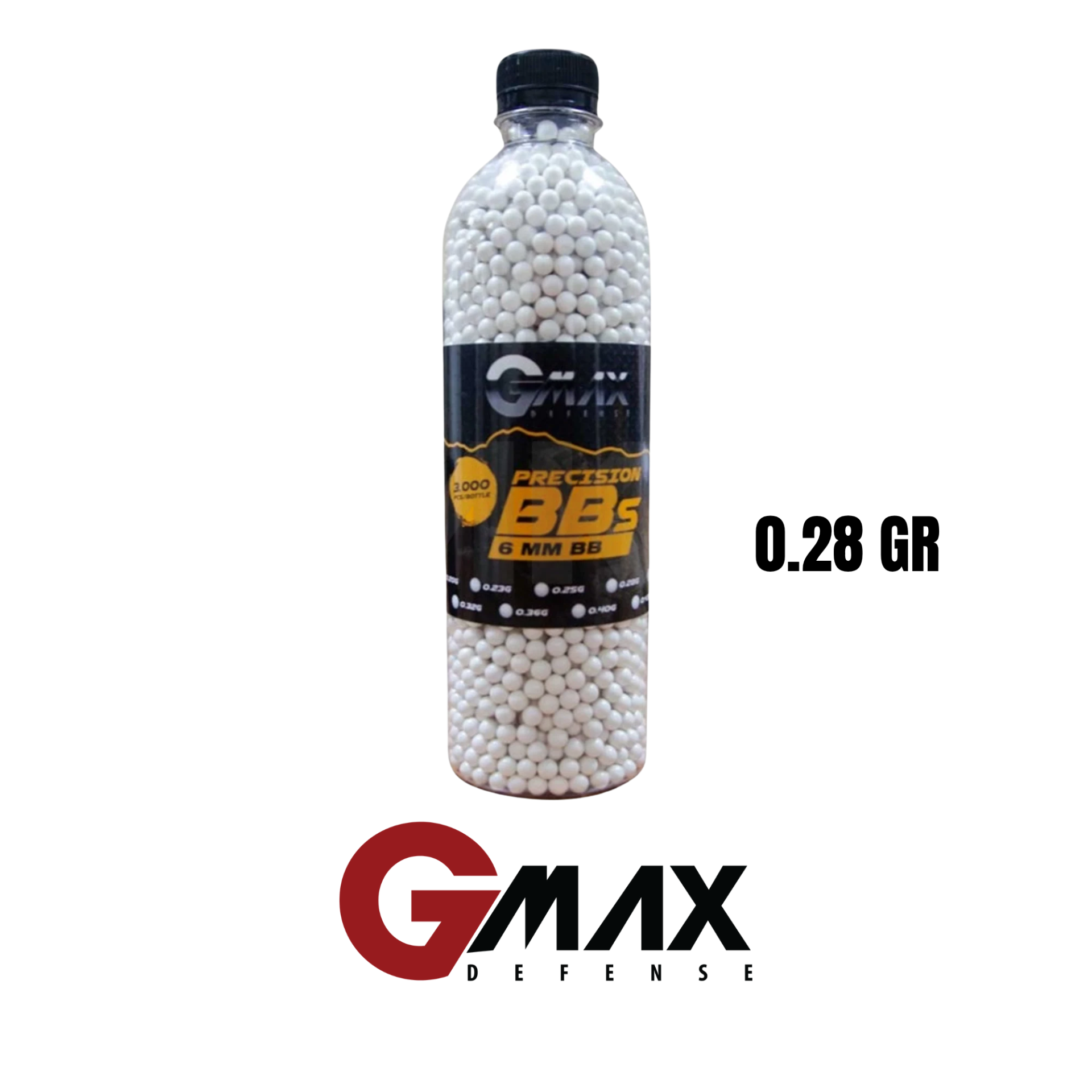 GMax Defense 0,28 Gram 6 mm Airsoft BB 3000 Adet