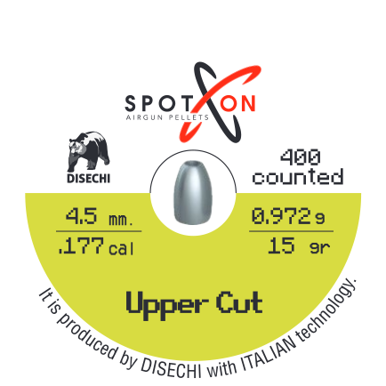 Spoton Uppercut 4,5 mm Havalı Tüfek Saçması (15 Grain - 400 Adet)