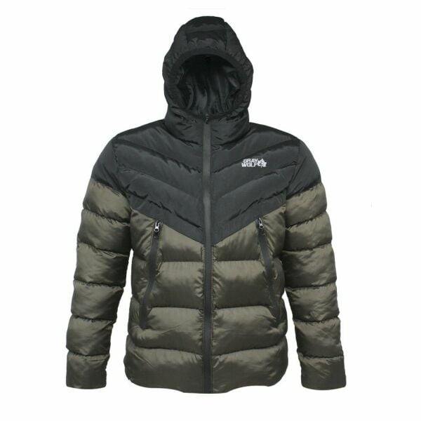 GrayWolf Erkek Şişme Mont Haki-Siyah