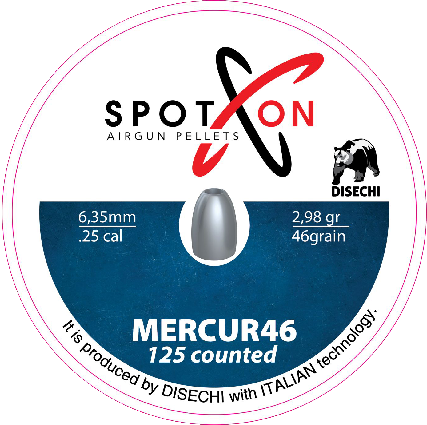 Spoton Mercur 6,35 mm 40 grain 125 adet havalı tüfek saçması