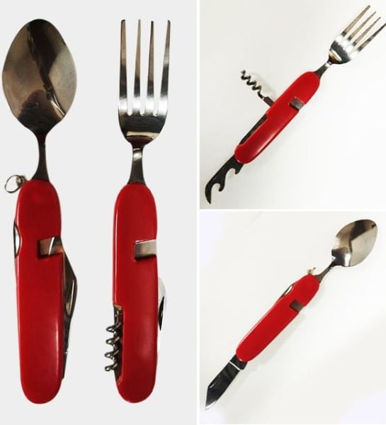 Katlanabilir Kaşık Çatal Bıçak Seti 6 Fonksiyonlu