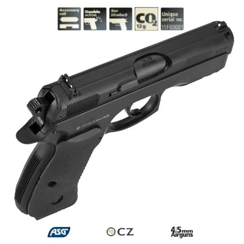 ASG CZ75 D Compact Siyah Havalı Tabanca - 4.5mm