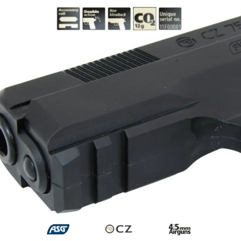 ASG CZ75 D Compact Siyah Havalı Tabanca - 4.5mm