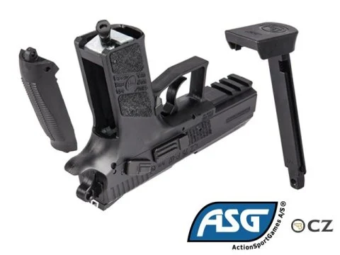 ASG CZ75 P-07 Duty Blowback Siyah Havalı Tabanca – 4.5mm CO₂ | 110 m/s | 20 BB Kapasiteli