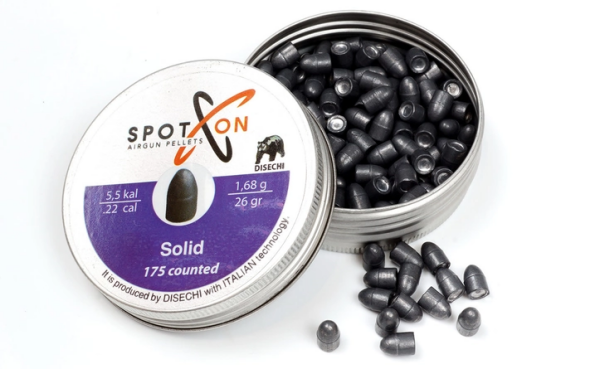 Spoton Solid 5,5 mm Havalı Tüfek Saçması (26 Grain - 175 Adet)