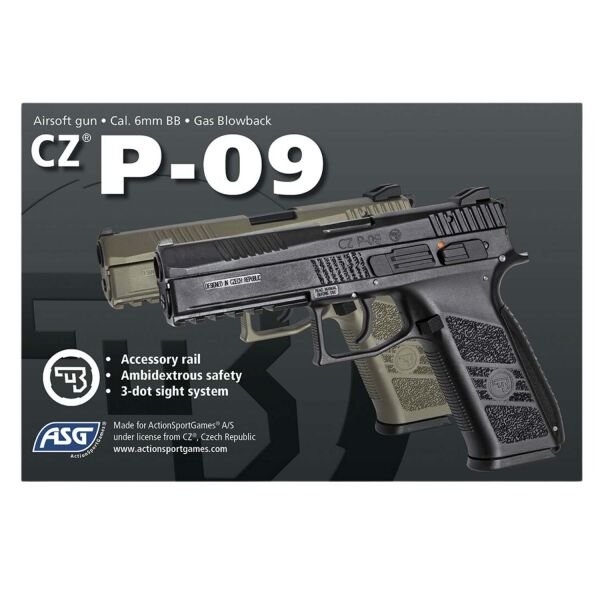 ASG CZ P-09 Siyah 6mm Airsoft Tabanca