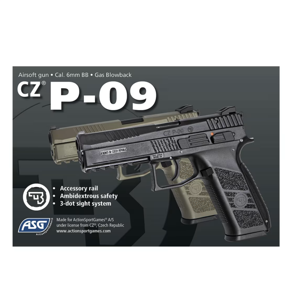 ASG CZ P-09 Çöl 6mm Airsoft Tabanca