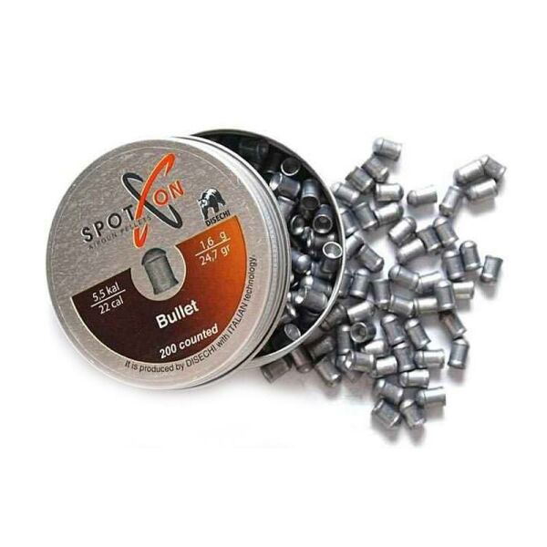 Spoton Bullet 5,5 mm Havalı Tüfek Saçması (24,69 Grain - 200 Adet)