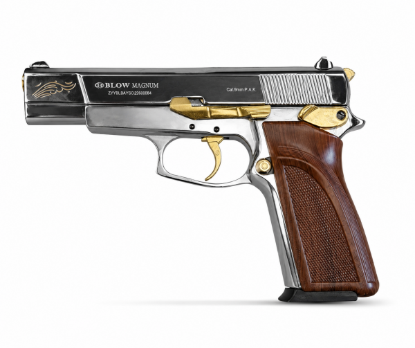 Blow Magnum İşlemeli Altın Parçalı Kurusıkı Tabanca