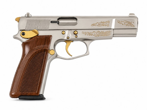 Blow Magnum İşlemeli Altın Parçalı Kurusıkı Tabanca Saten