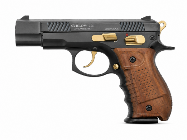 Blow C75 Altın Parçalı Ahşap Kabze Kurusıkı Tabanca