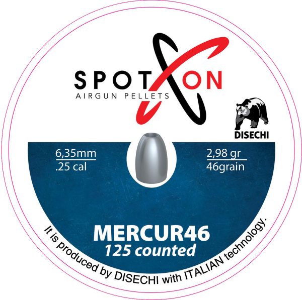 Spoton Mercur 6,35 mm Havalı Tüfek Saçması (40 Grain - 125 Adet)