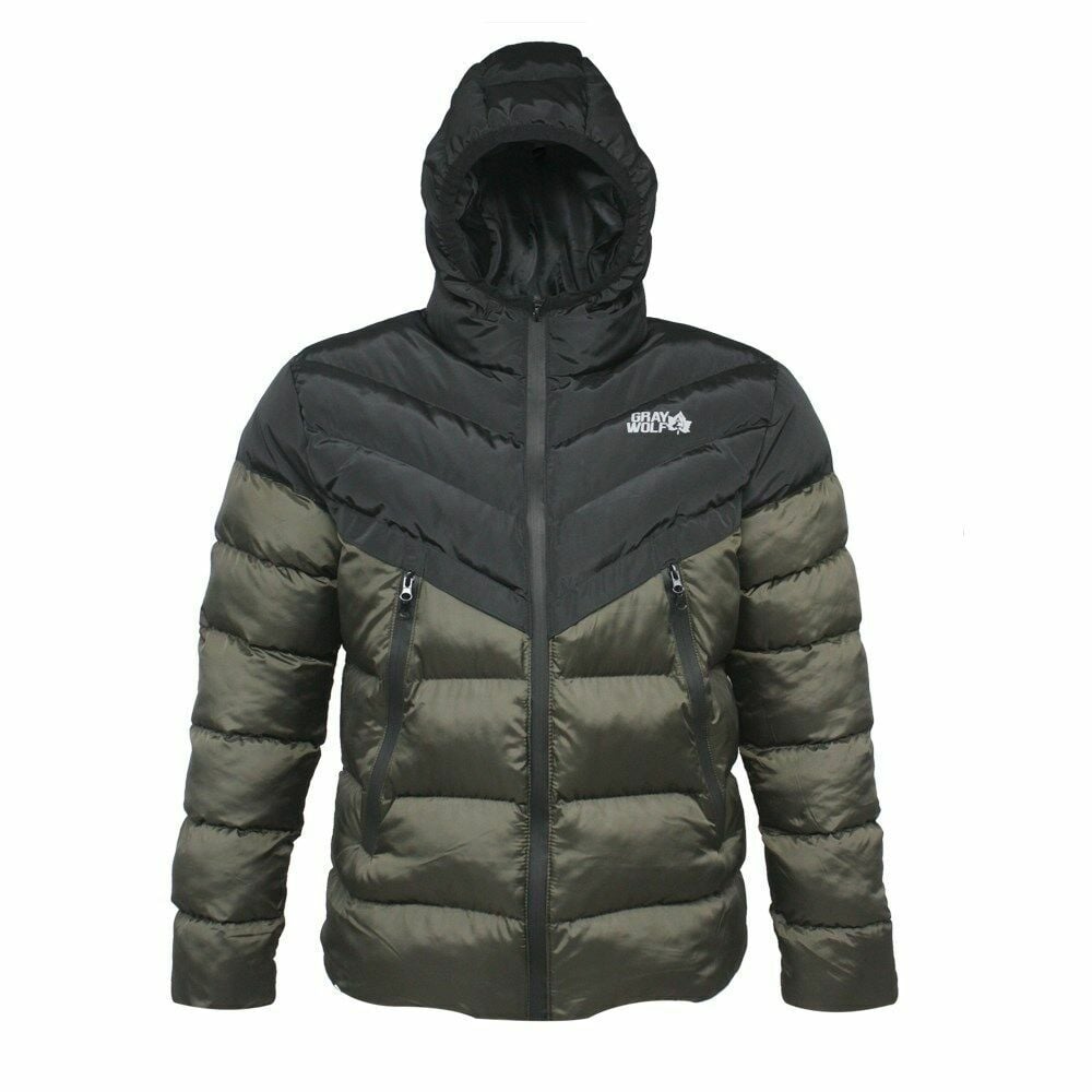 GrayWolf Erkek Şişme Mont Haki-Siyah
